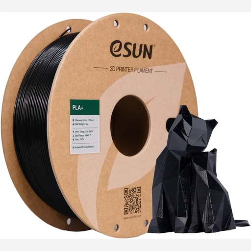 فیلامنت PLA+ ایسان مشکی 1.75 میلیمتر یک کیلوگرمی (eSUN)