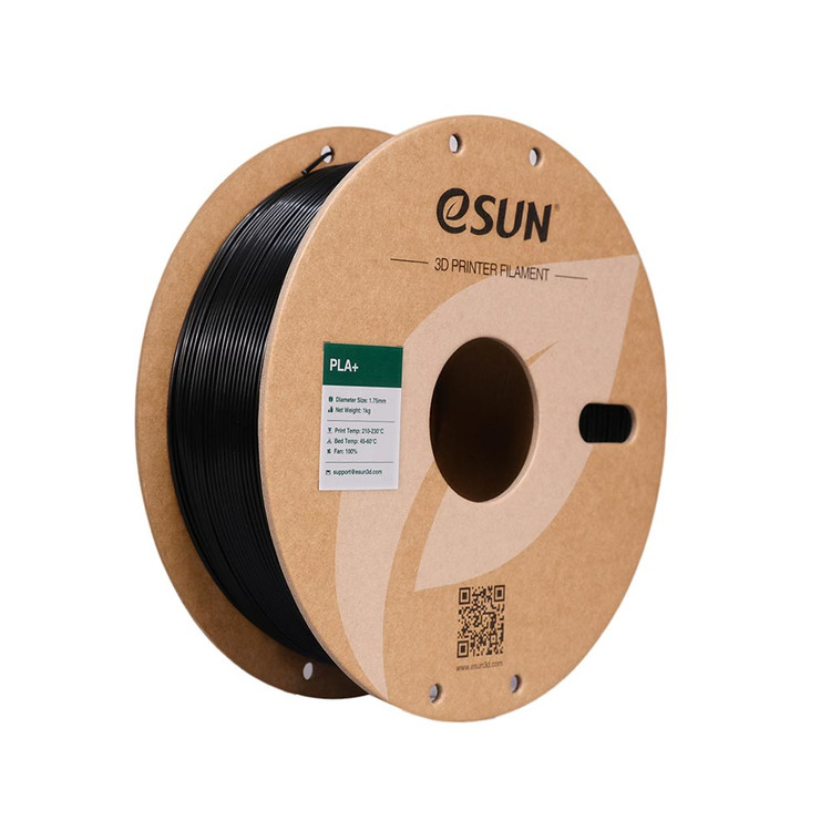 فیلامنت PLA+ ایسان مشکی 1.75 میلیمتر یک کیلوگرمی (eSUN)